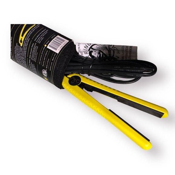 Pyt Mini Ceramic‎ Flat Iron Yellow Travel Size Tool - Picture 1 of 6